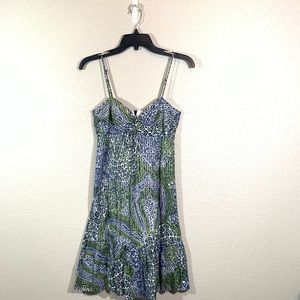 Trina Turk Sundress Sleeveless Blue Green …